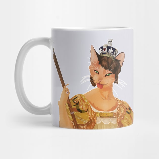 Queen Victoria cat - historiCATS illustrations by vixfx